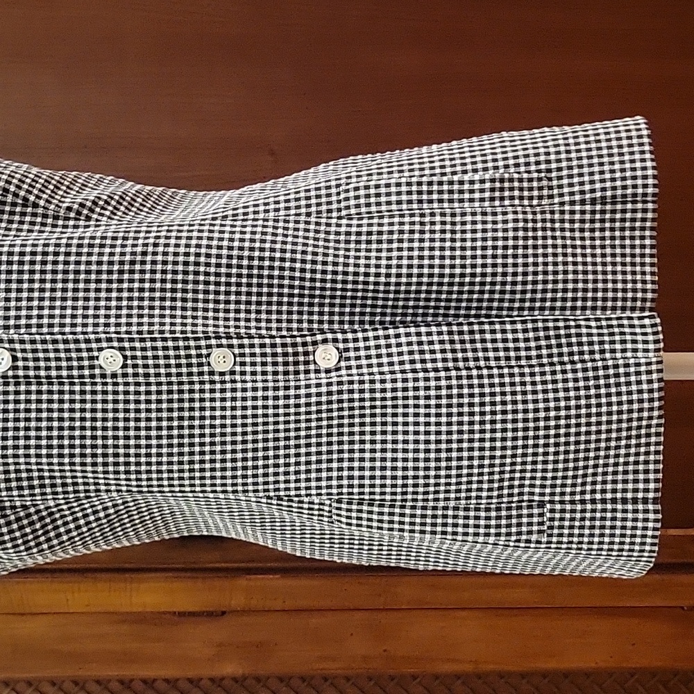 Vintage Jones New York Black and White Sleeveless Checkered Top - size 8 - Picture 3 of 9